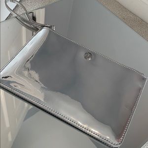 Lululemon silver mirrored wristlet